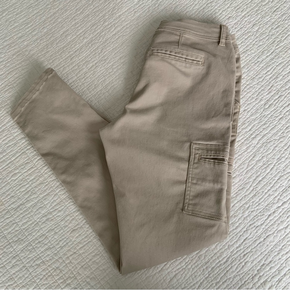 SUKO JEANS SKINNY CARGO PANT / BRUSHED COTTON BLEND  / ANKLE ZIPPER / SZ 4